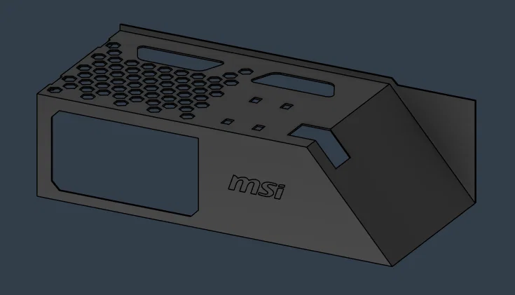 Mặt che nguồn (PSU Shroud) độ cho MSI Gungir 110R - Image 1