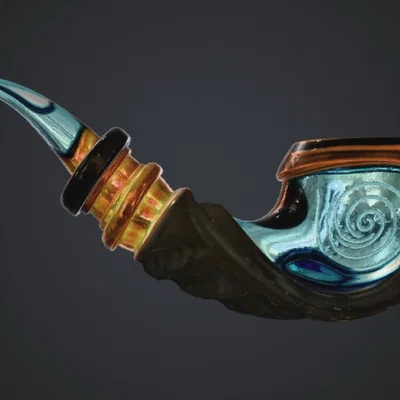 Mô hình tẩu thuốc phù thủy Magical Mystical Wizard Pipe 3D