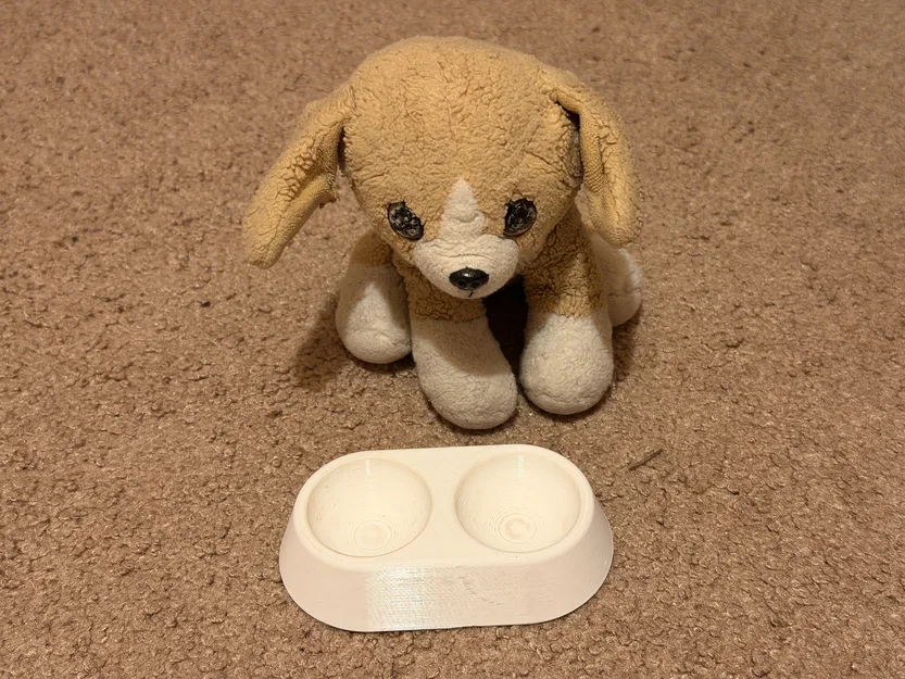 Mô hình khay đựng thức ăn cho thú nhồi bông - File in 3D dễ thương - Image 2