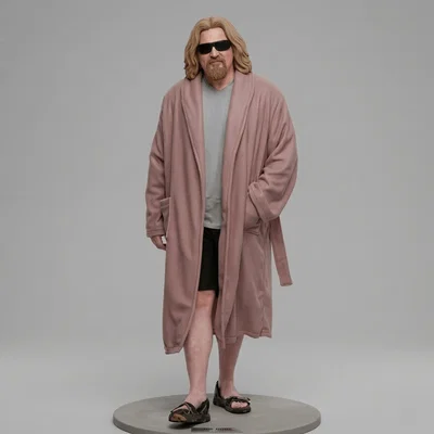 Mô hình 3D nhân vật The Big Lebowski (Jeff Bridges 1998) độc đáo