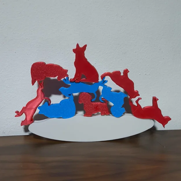 Mô hình Dog Balance Challenge - Trò chơi xếp chồng chú chó 3D - Image 1