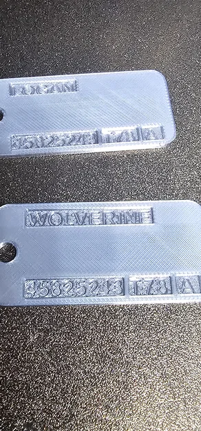 Thẻ bài quân đội Wolverine Logan (Military Tags) - Image 1