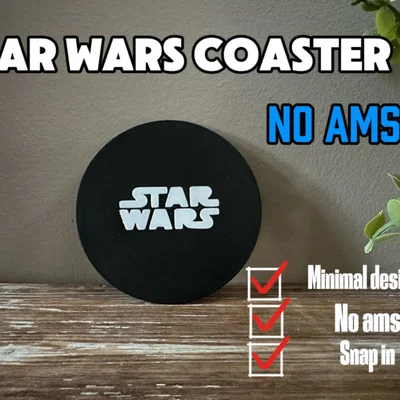 Đế lót ly Star Wars (Không cần AMS) – Thiết kế logo Snap-in đa sắc