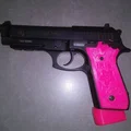 Ốp tay cầm Taurus PT92 / Beretta 92 với họa tiết hoa dâm bụt, Hello Kitty và bản trống - Thumbnail 1