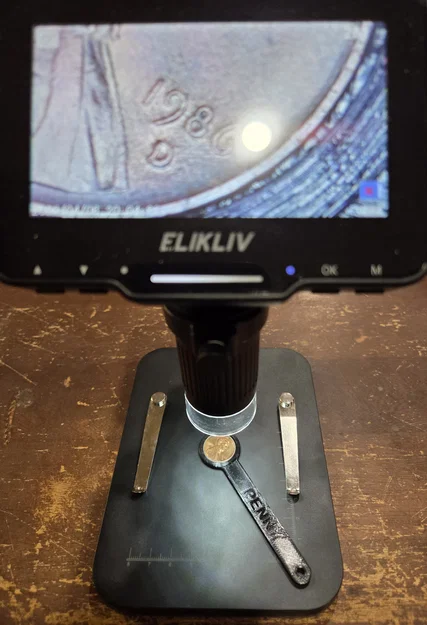 Khay Cố Định Đồng Xu Penny Hỗ Trợ Soi Kính Hiển Vi Kỹ Thuật Số - Image 1