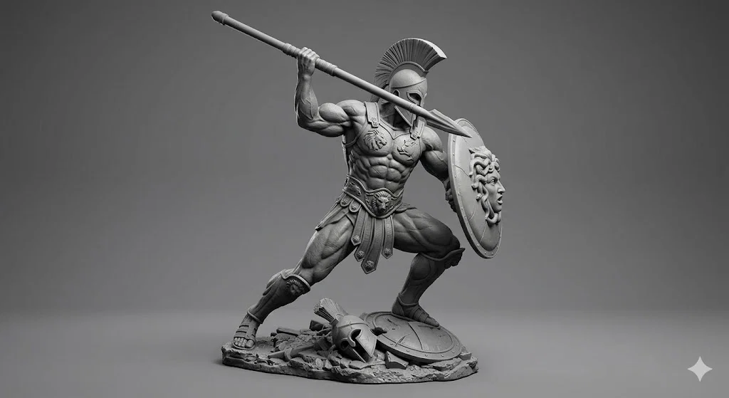 MÔ HÌNH CHIẾN BINH HY LẠP CẦM GIÁO - Image 1