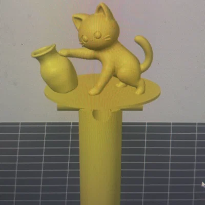 Nắp đậy vòi phun nước hình mèo trang trí độc đáo cho thú cưng