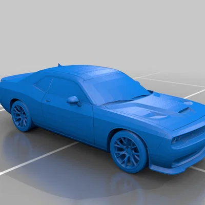 Mô hình xe Dodge Challenger Hellcat in 3D chi tiết cực đẹp