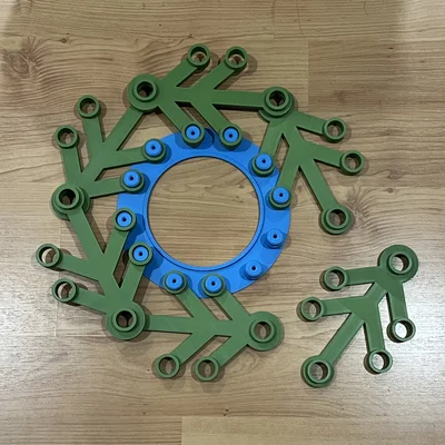 Khuôn hỗ trợ lắp ráp vòng hoa Lego (Lego Wreath Assembly Jig) 3D