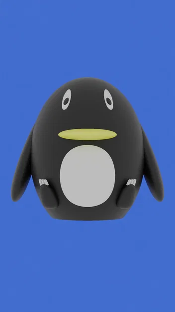 Mô hình chim cánh cụt 3D dễ thương - Image 1