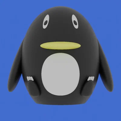 Mô hình chim cánh cụt 3D dễ thương