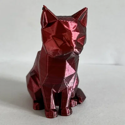 Mô hình Mèo Ngồi Lowpoly