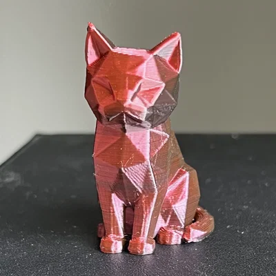 Mô hình Mèo Ngồi Lowpoly