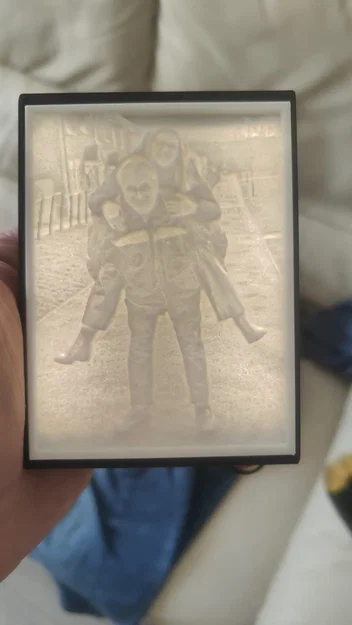 Hộp đèn LED 3D cho tranh Lithophane kích thước 100x73x5mm - Image 2