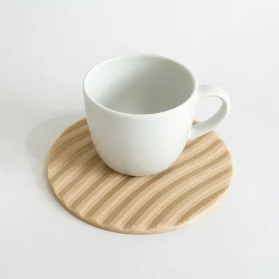 Miếng lót ly hiện đại (Modern Cup Coaster) với thiết kế vân sóng
