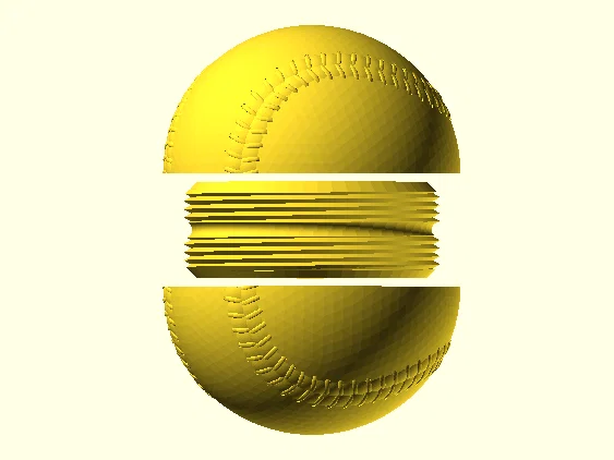 Hộp đựng đồ hình quả bóng chày (Baseball Container) in 3D độc đáo - Image 2