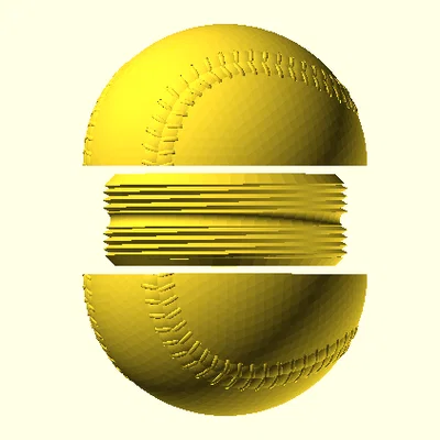 Hộp đựng đồ hình quả bóng chày (Baseball Container) in 3D độc đáo