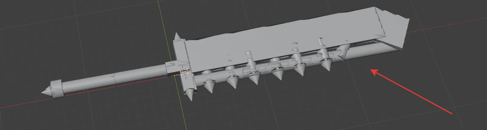 Mô hình thanh kiếm lớn có gai hầm hố dùng in 3D cực ngầu - Image 1