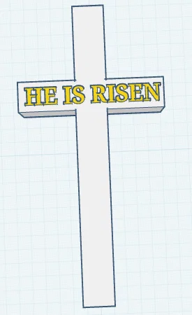 Mô hình thập giá trang trí HE IS RISEN in 3D đẹp mắt - Image 1