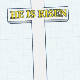 Mô hình thập giá trang trí HE IS RISEN in 3D đẹp mắt