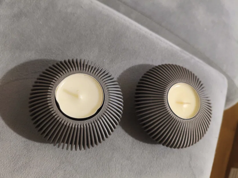Đế nến Tealight Parametric Ribbed - Phong cách Modern Boho - Image 2