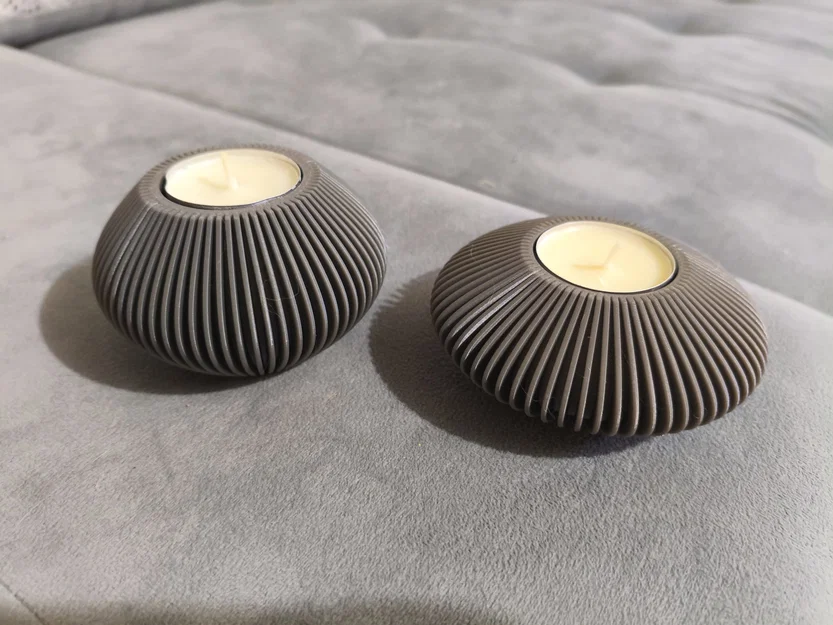 Đế nến Tealight Parametric Ribbed - Phong cách Modern Boho - Image 3