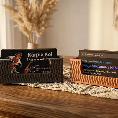 Giá Đựng Danh Thiếp Họa Tiết Sóng Slate & Terracotta