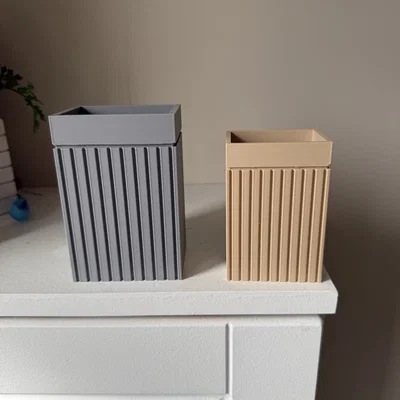 Hộp đựng đồ đa năng họa tiết sọc dọc - Mẫu in 3D trang trí hiện đại
