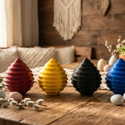 Trứng Phục Sinh Boho Có Gân Hiện Đại