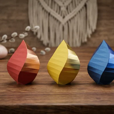 Trứng Low-Poly Xoắn Hiện đại