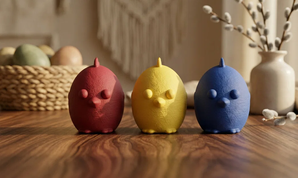 Bộ Ba Gà Con Easter Phong Cách Boho Tối Giản - Image 1