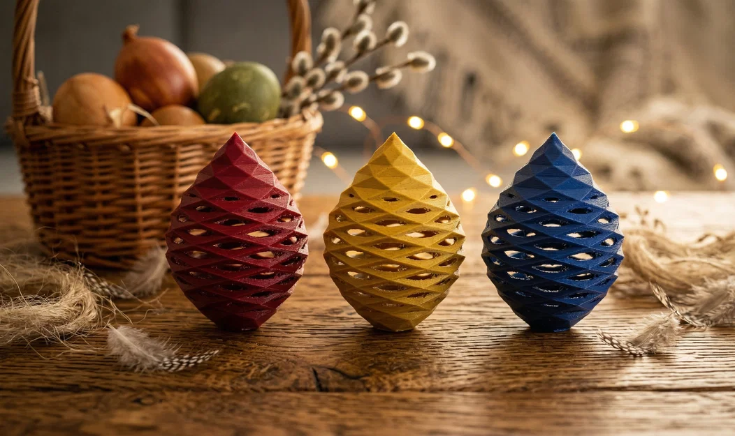 Bộ Trứng Phục Sinh Hình Học Lưới Hiện Đại - Image 1