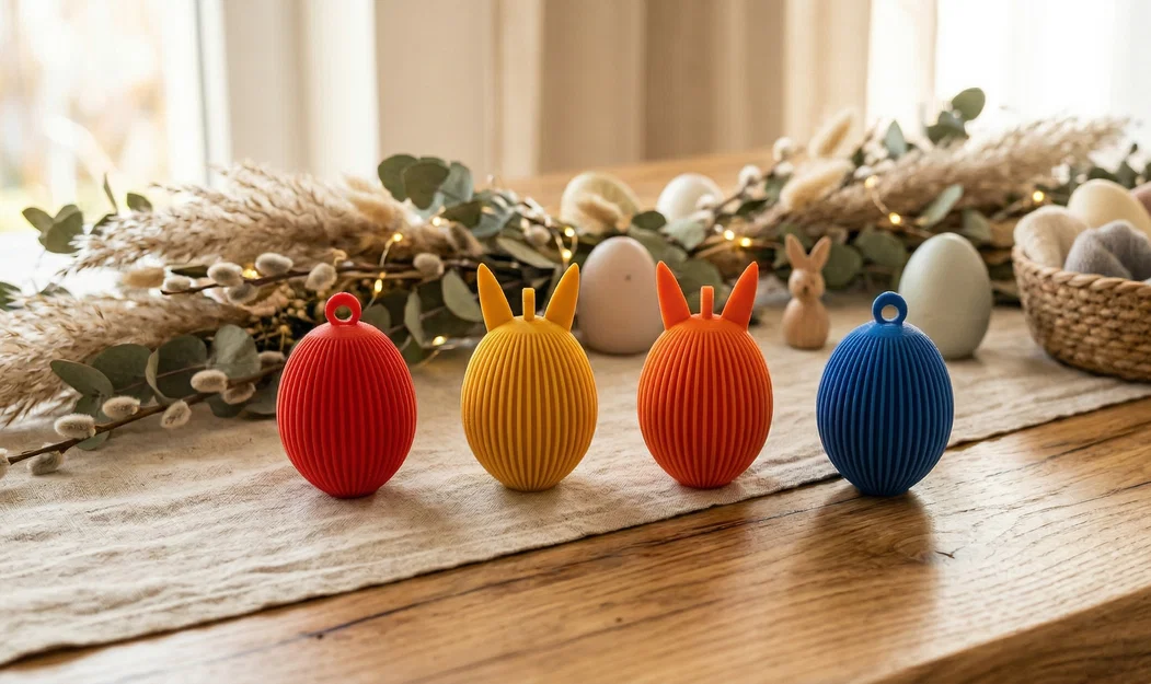 Bộ Phụ Kiện Trang Trí Trứng Phục Sinh Hình Thỏ – Phong Cách Boho Mùa Xuân - Image 1