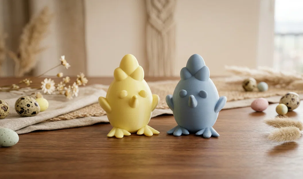 Tượng Chú Gà Con Trứng Phục Sinh Họa Tiết Filigree In 3D Sang Trọng - Image 4