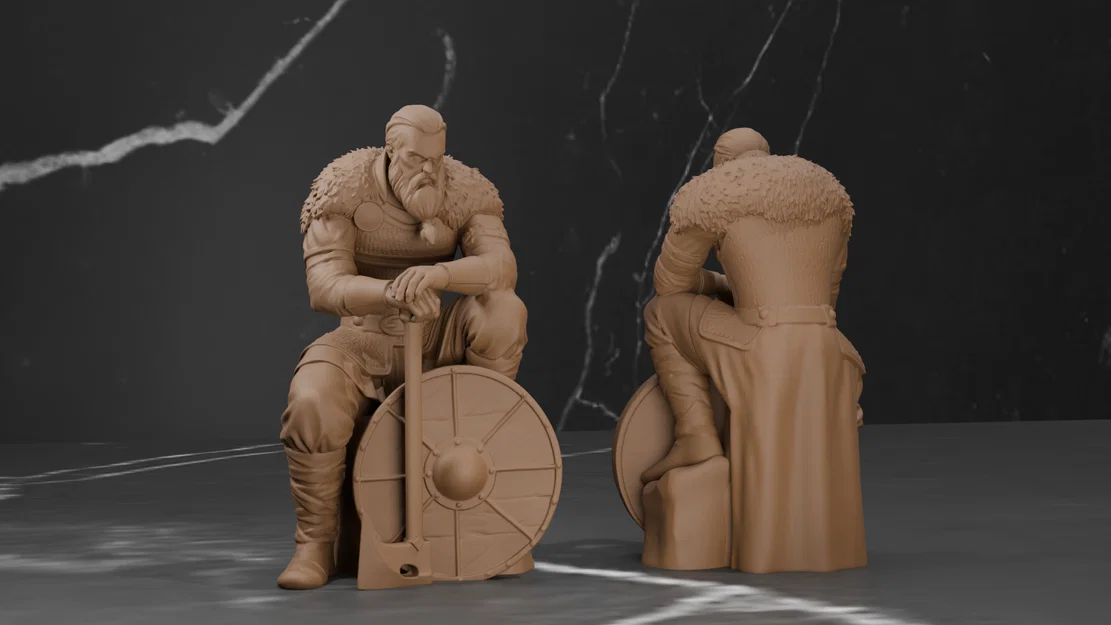 Chiến binh Viking Trầm tư - Mô hình thu nhỏ giả tưởng - Image 1