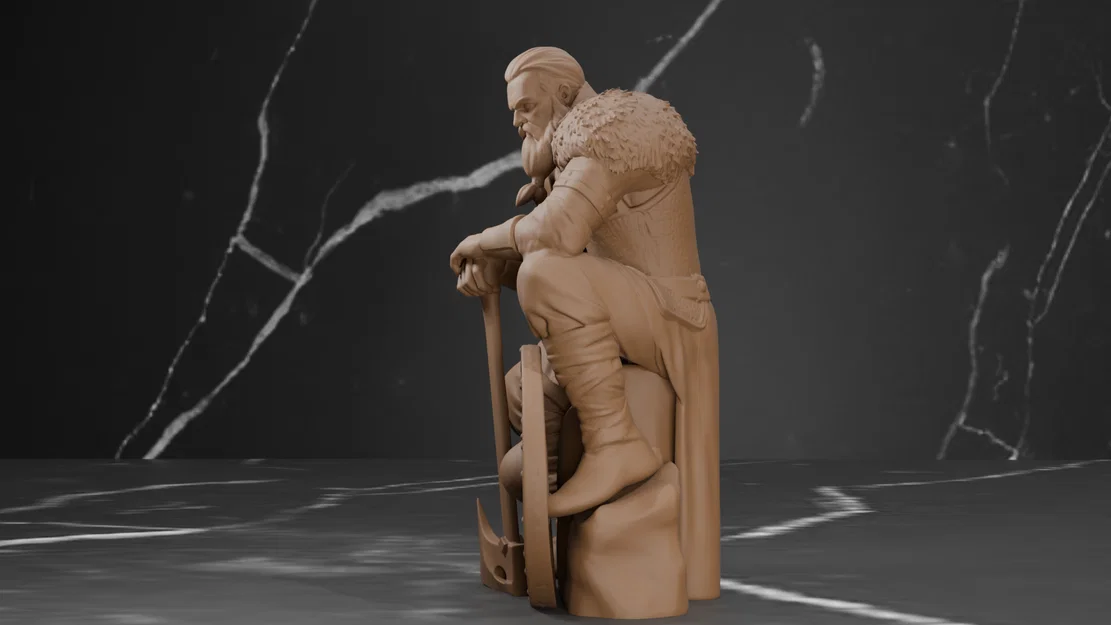 Chiến binh Viking Trầm tư - Mô hình thu nhỏ giả tưởng - Image 2