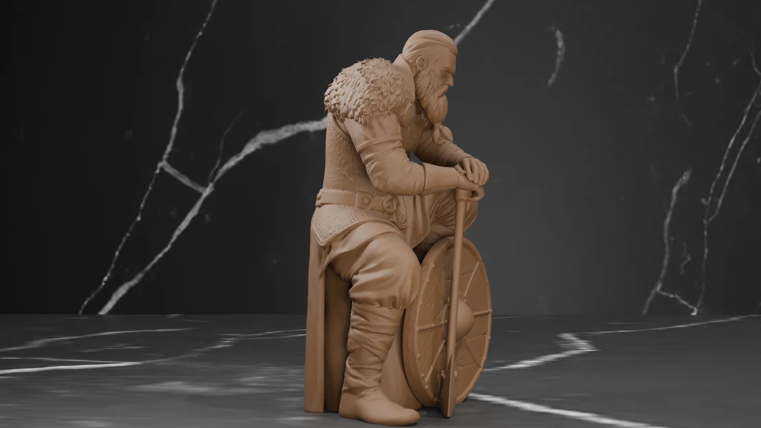 Chiến binh Viking Trầm tư - Mô hình thu nhỏ giả tưởng - Image 3