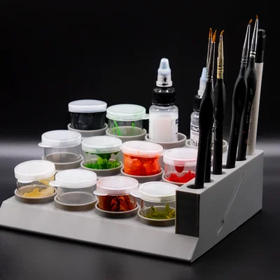 Khay Đựng Lọ Màu và Cắm Cọ Vẽ