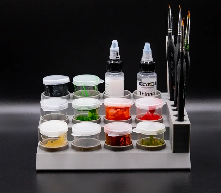 Khay Đựng Lọ Màu và Cắm Cọ Vẽ - Image 3