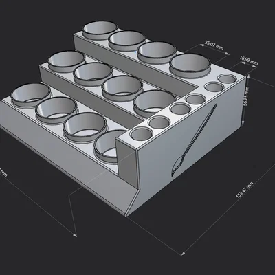 Khay Đựng Lọ Màu và Cắm Cọ Vẽ