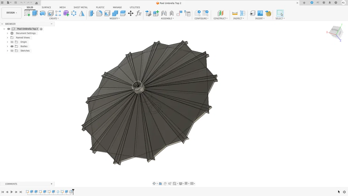 Ô Che Nắng Mini Khớp Nối (Mini Articulated Sunshade Umbrella) - Image 1