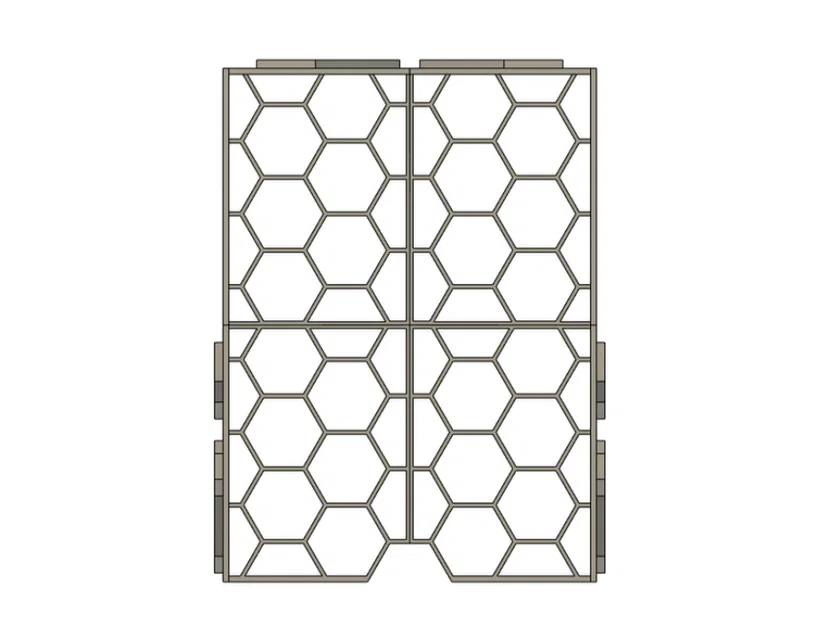 Khay Đựng Giấy A4 Hình Lục Giác - Thiết Kế Module - Image 17
