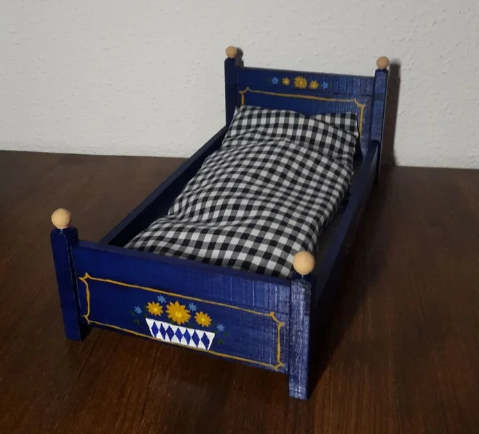 Mô hình giường ngủ Pumuckl (Pumuckl bett) cho đồ chơi tí hon - Image 1