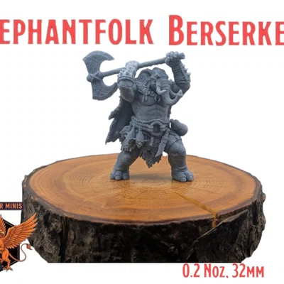 Elephantfolk Berserker - Mô hình thu nhỏ MGM sẵn sàng để in