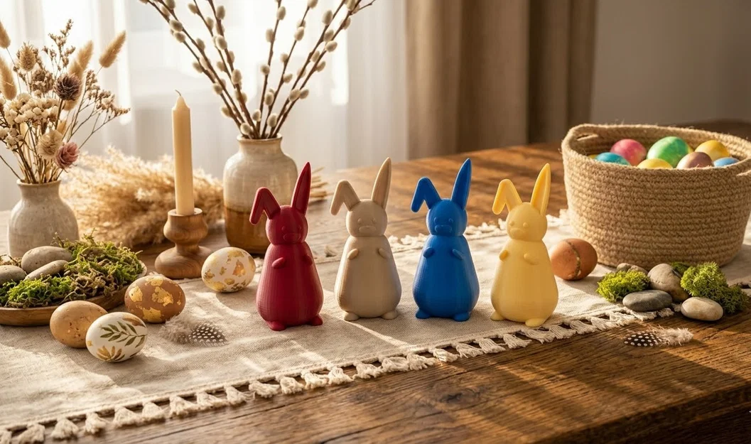 Tượng Thỏ Tai Cụp Phong Cách Tối Giản - Image 1