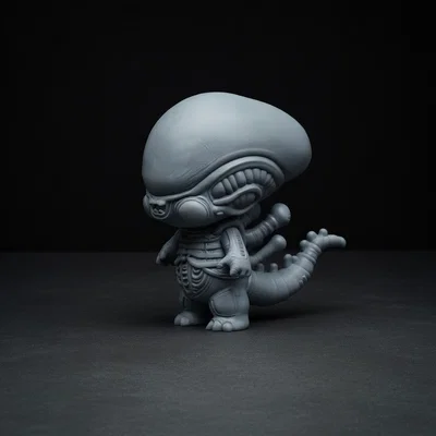 Mô hình Mini Alien in 3D trang trí bàn làm việc cực dễ thương