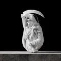 Phù điêu tượng bán thân Thần Chết (Grim Reaper Bust Relief #RoZ) - Thumbnail 4