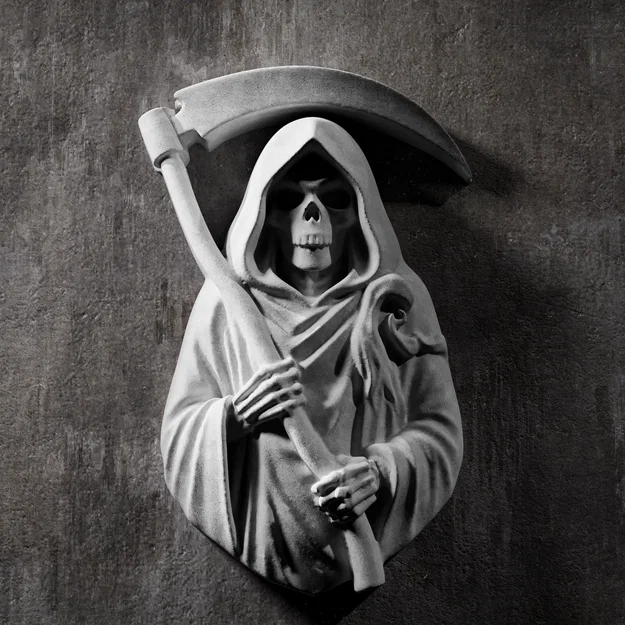 Phù điêu tượng bán thân Thần Chết (Grim Reaper Bust Relief #RoZ) - Image 7