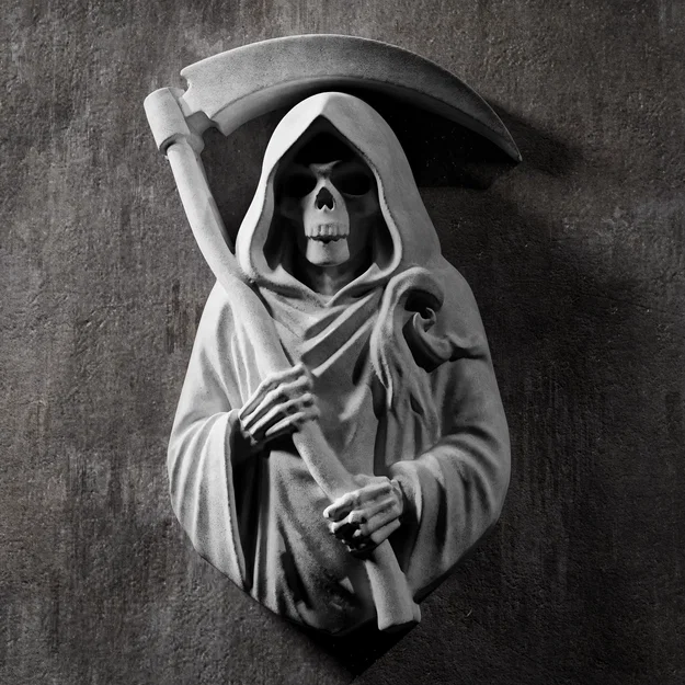Phù điêu tượng bán thân Thần Chết (Grim Reaper Bust Relief #RoZ) - Image 8