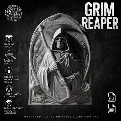 Tấm Ốp Tường Phù Điêu Tử Thần (Grim Reaper) #RoZ